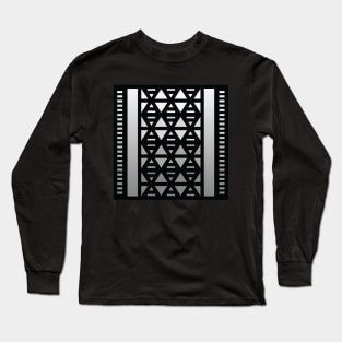 “Dimensional DNA (1)” - V.1 Grey - (Geometric Art) (Dimensions) - Doc Labs Long Sleeve T-Shirt